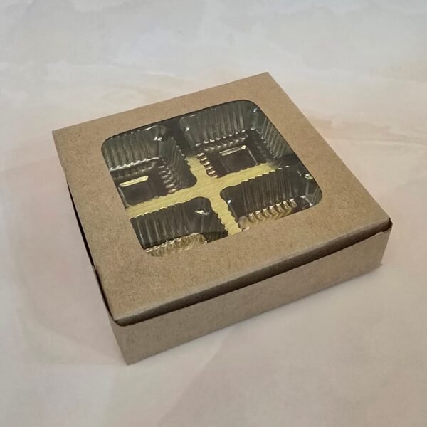 4 Cavity Chocolate Box (3.75x3.75x1)